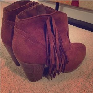 Qupid Fringe Ankle boots