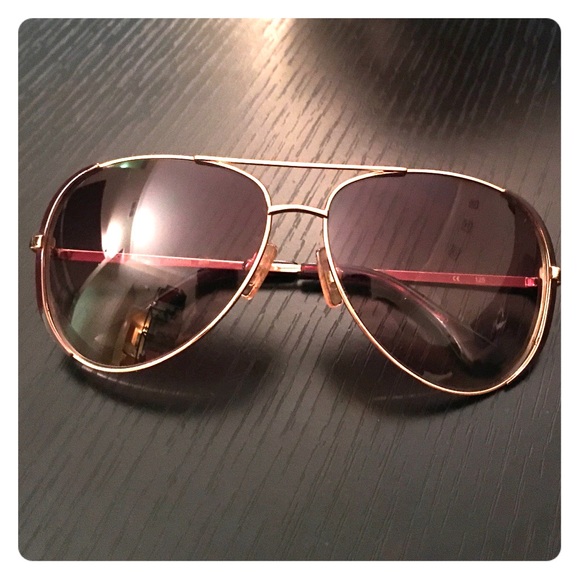 Michael Kors aviator sunglasses in rose gold