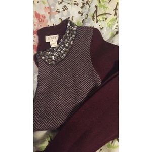 Jcrew jeweled Peter Pan sweater