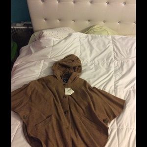 A brown poncho