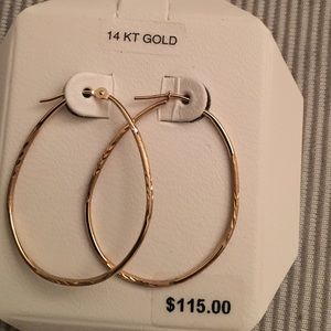 1.25" gold hoop earrings