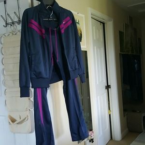 Never worn athletic track suit, jacket and pants