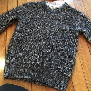 Crew Cuts Black Mohair and Wool Sweater In Kids 12
