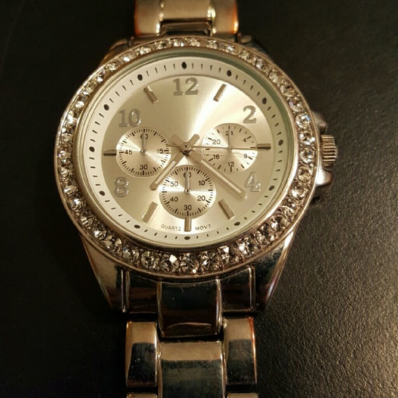 Stainless steel plated dress watch