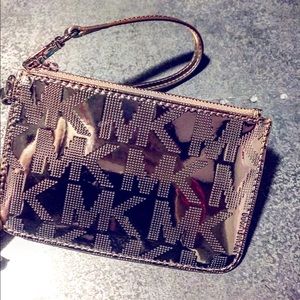 Metallic gold wallet wristlet -  Michael Kors