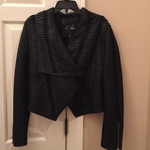 NWT C. Luce Textured Faux Leather Jacket!!