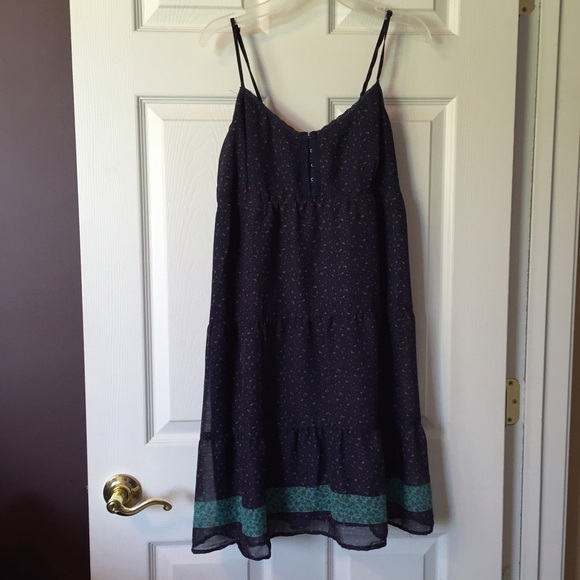 Navy floral tank dress/top