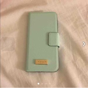 Baby blue Kate spade iPhone 6/6s wallet case