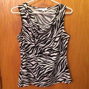 Calvin Klein zebra print top.