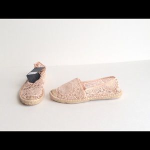 Blush crochet lace espadrille new by Forever 21