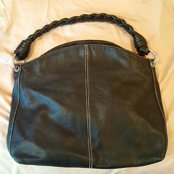 Lauren by Ralph Lauren Black Slouch Shoulder Bag