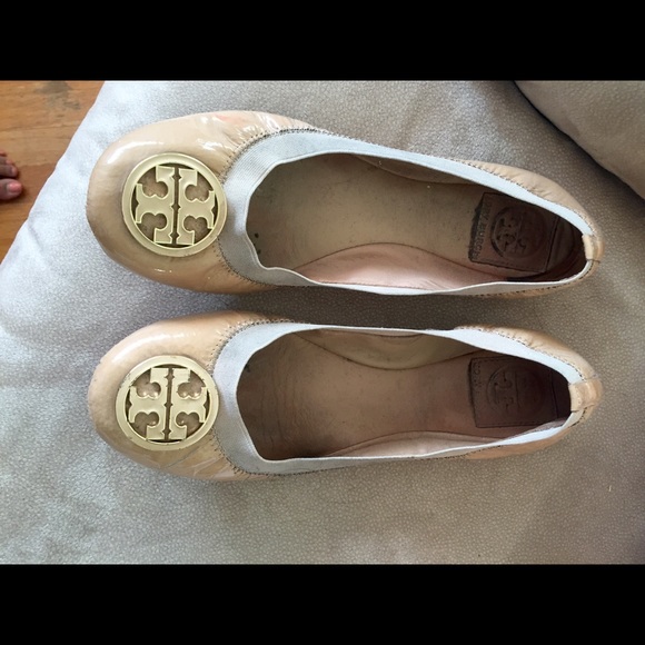 Used Tory Burch Caroline flats in size 8