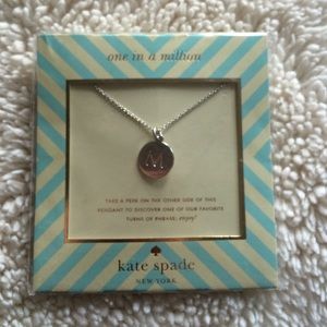 Kate Spade 'M' monogram necklace - silver
