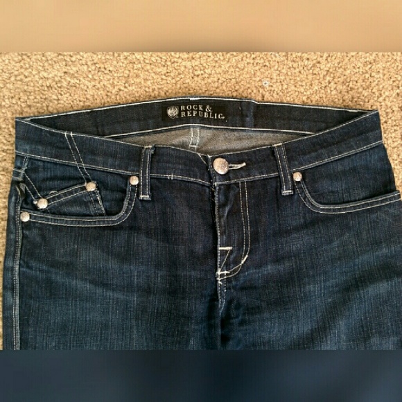 Rock &Republic jeans green rhinestones - Picture 2 of 5