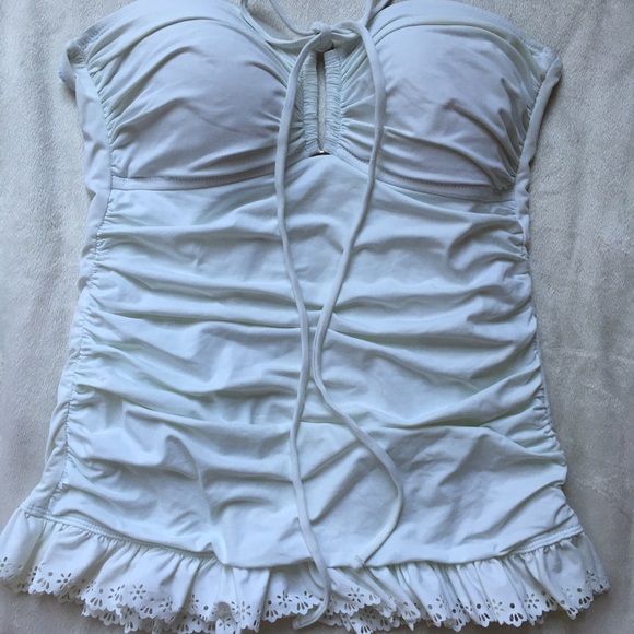 White Tankini Bathing Suit