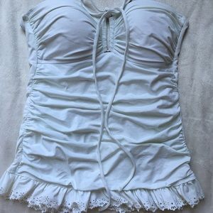 White Tankini Bathing Suit