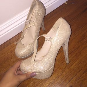 Glittery high heels