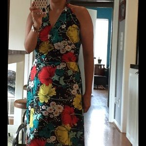 Vintage halter maxi dress