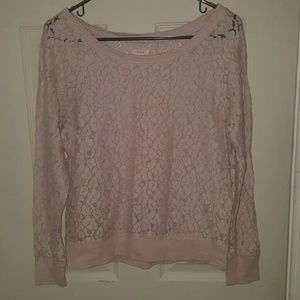 Lace long sleeve shirt
