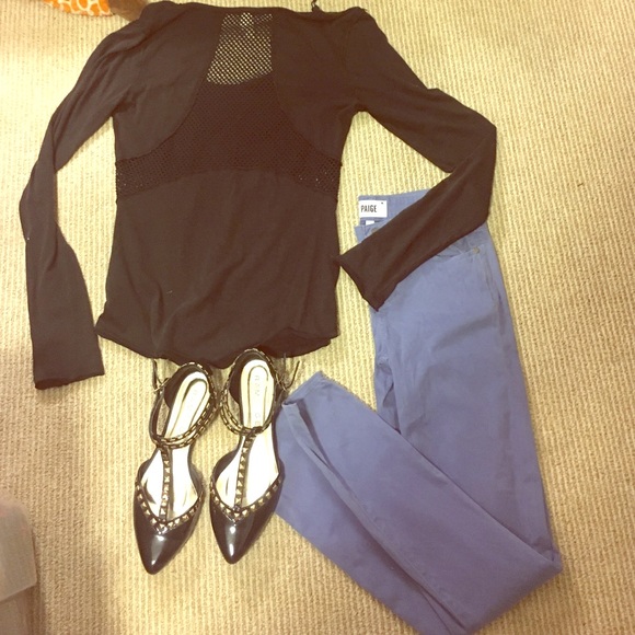 Free People mesh shirt.