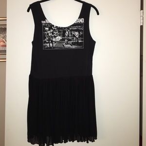 LF vintage black t shirt dress with sheer bottom