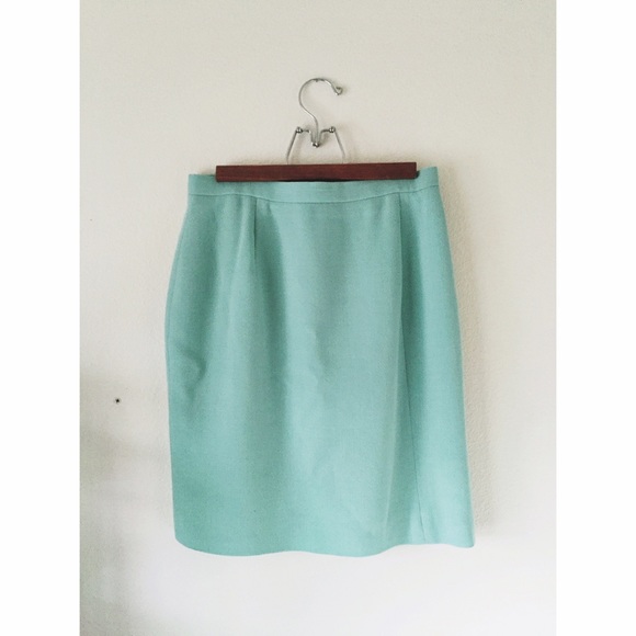 Vintage Badgley Mischka pencil skirt in Mint Green