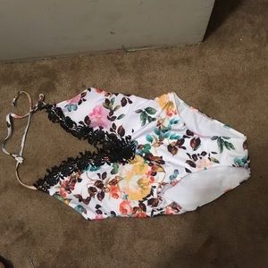 NWOT Lace front Anthropologie one piece swimsuit