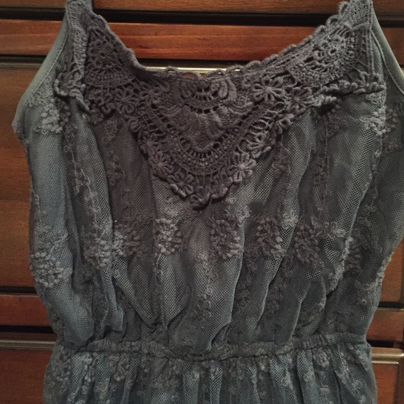 Navy blue lace sun dress - Picture 2 of 2