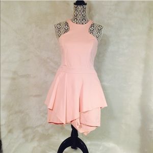 NastyGal Pink Romper With Cut-Out Back