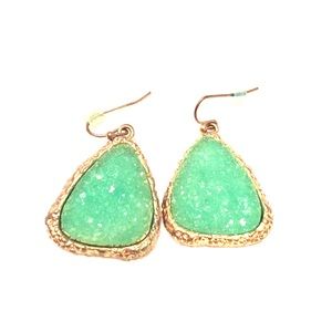 Sparkly stone, dangling earrings