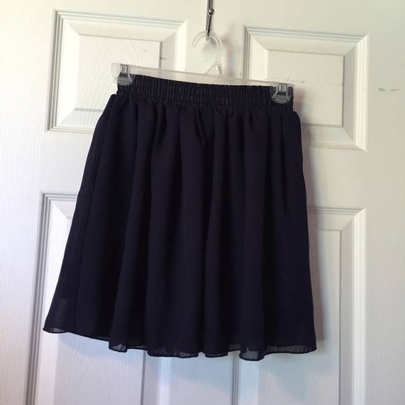 Navy skater skirt
