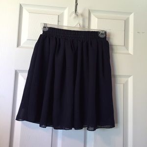 Navy skater skirt