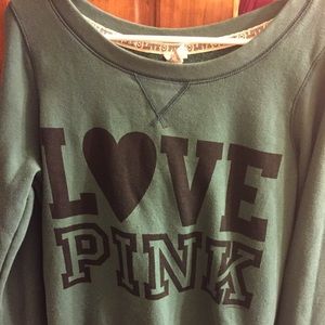 PINK off shoulder sweatshirt