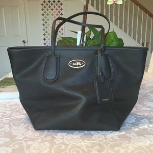 Coach leather tote bag