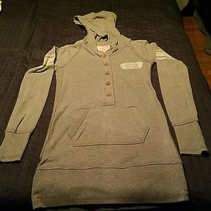 Pink hooded sweatshirt