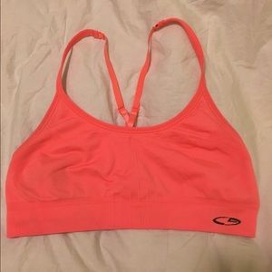 Peach sports bra