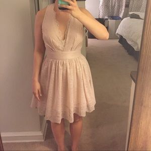 Bebe nude/blush lace dress