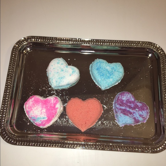 Other - Homemade heart bath bombs