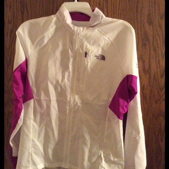 The North Face white light jacket