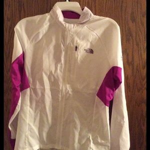 The North Face white light jacket