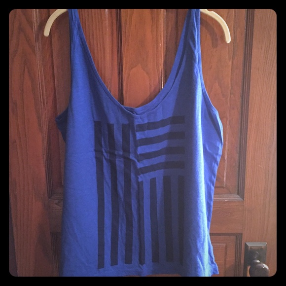 Blue Old Navy American Flag Tank