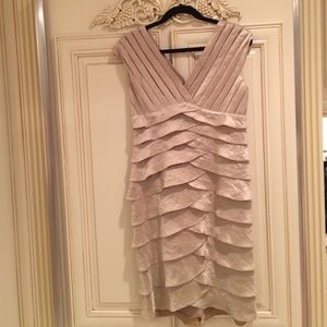 Adrianna Papell Shimmer Gold dress