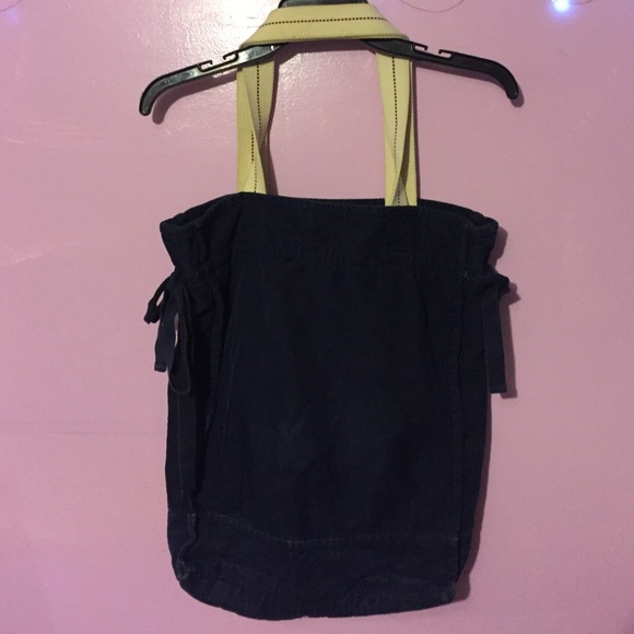 GUC Hollister Hco Navy Blue Corduroy Tote Bag - Picture 2 of 4