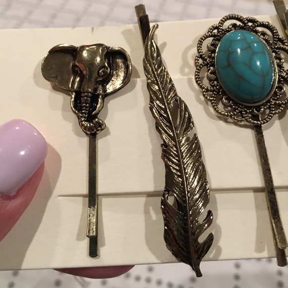4 pack elephant bobby pin set - Picture 2 of 3