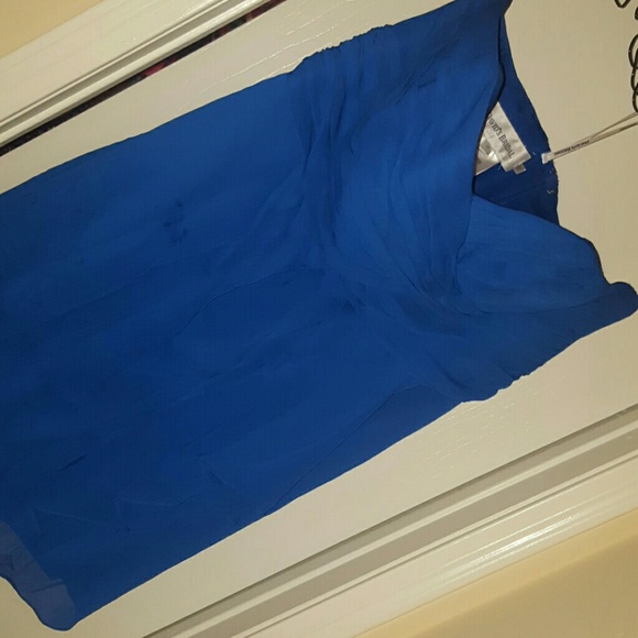 Davids bridal strapless dress!