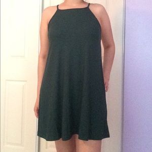 Ribbed square neck dress!