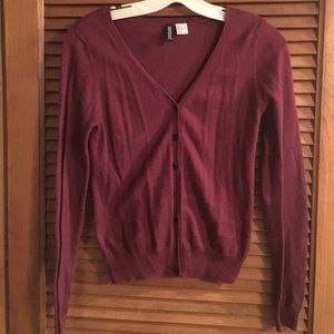 Divided Cardigan with suede elbow patches