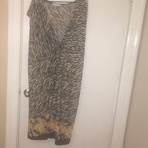 Zebra print dress with roses