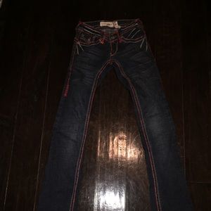 Laguna Beach Jeans with Red Stiching