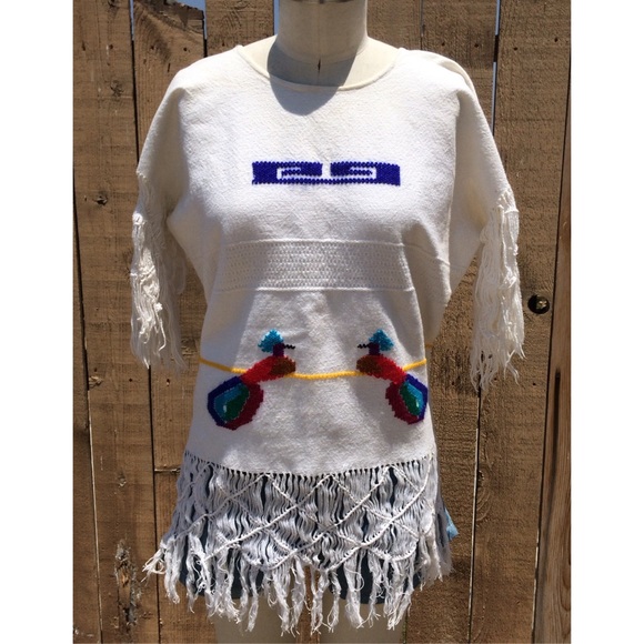 vintage woven poncho